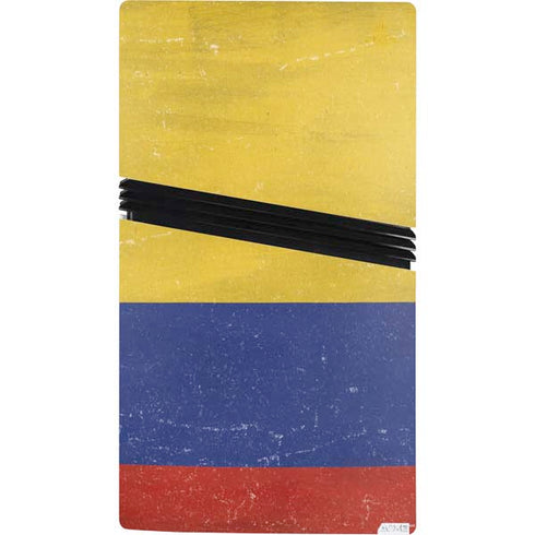 Colombia Flag Distressed PS5 Pro Console Skin
